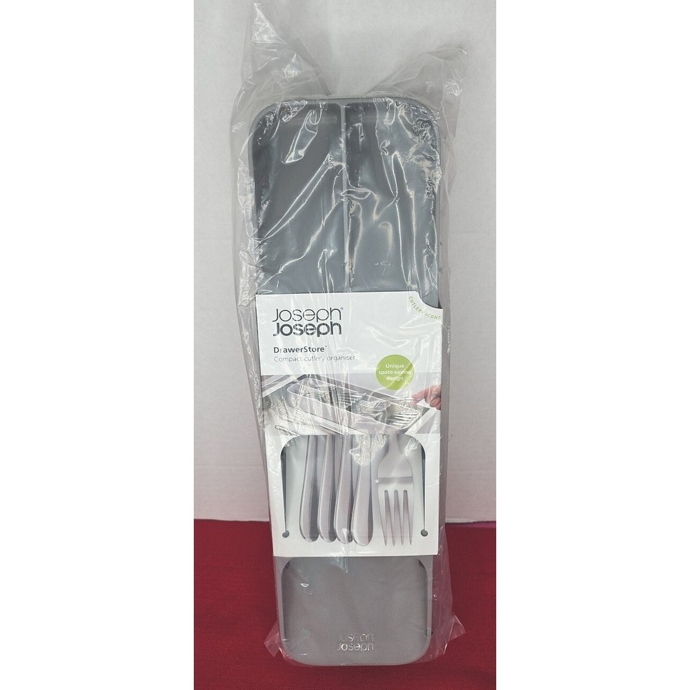 Joseph Joseph DrawerStore‎ Compact Cutlery Organizer Silverware Kitchen Gray New